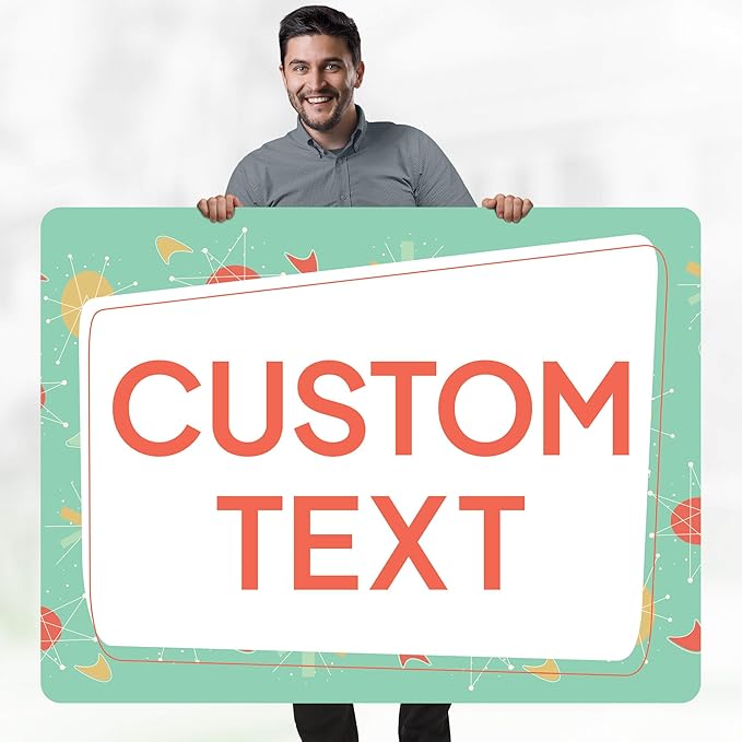 Custom Sign, Custom Street Sign, 11 Font Colors, 13 Font Styles, 4 Hole Options, 22 Sizes, 36x48 Inches, Rust Free DiBound, Fade Resistant, Made in USA by My Sign Center (Mid-Century Modern 2)