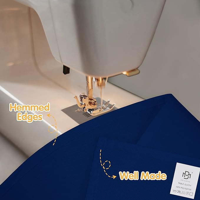 BRILLMAX 4 Pack Navy Blue Tablecloths for 6 Foot Rectangle Tables 90 x 132 Inch - 6ft Rectangular Bulk Linen Polyester Fabric Washable Cloth Cover for Wedding Reception Banquet Birthday Party