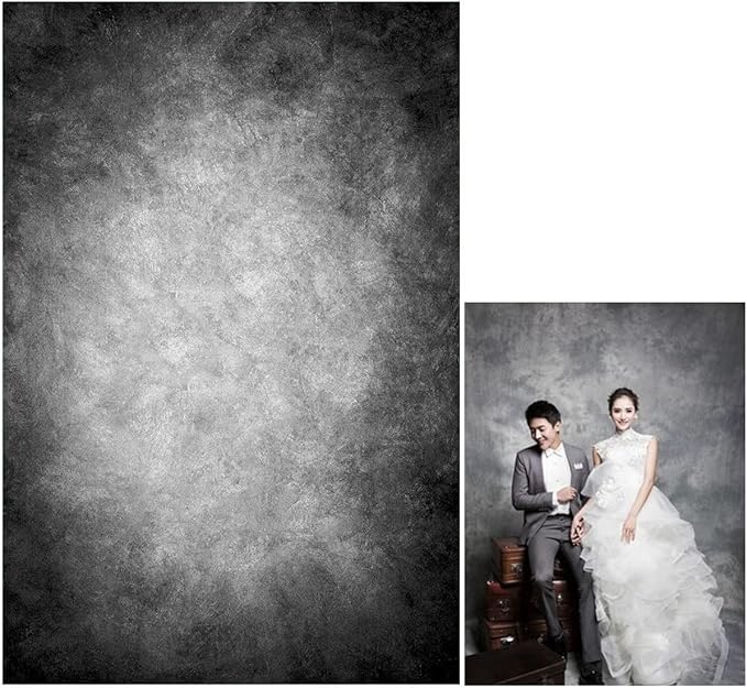 6.5x10ft Abstract Black Gray Portrait Photography Backdrops Photo Studio Prop Background for Children Adult