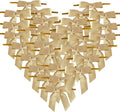 50pcs 2-1/2" Gold Satin Ribbon Bows with Twist Ties for Gift Wrapping Packing Christmas Decoration (Gold)