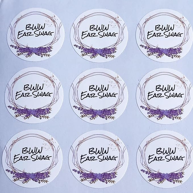 Custom Stickers for Weddings, Birthdays & Businesses - Personalized Labels with Your Logo - Waterproof, Fade and Heat Resistant - Pack of 100-1000 (Wreath P, 4 Inch)