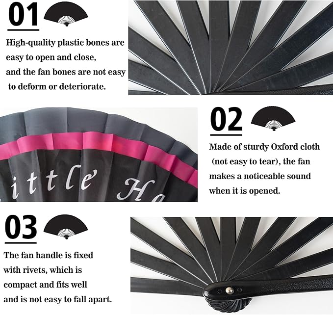 Custom Fans with Your Photo/Text - 13 Inch Personalized Folding Hand Fan for Line Dancing, Weddings, Parties | Decorative Gift for Women, Church Events & Dance Performances (5, 10 Inch)