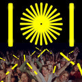 Glow Foam Sticks Bulk, 24 Pcs Yellow Giant LED Light Up Sticks 3 Modes Flashing Glowing Baton Wands Party Supplies for Easter, Wedding, Raves,Concert,Birthday,Christmas, Halloween