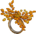 Napkin Rings Set of 12 for Dining Table Decoration Parties Everyday Metal Napkin Holder Leaf Gold (Pack of 12)