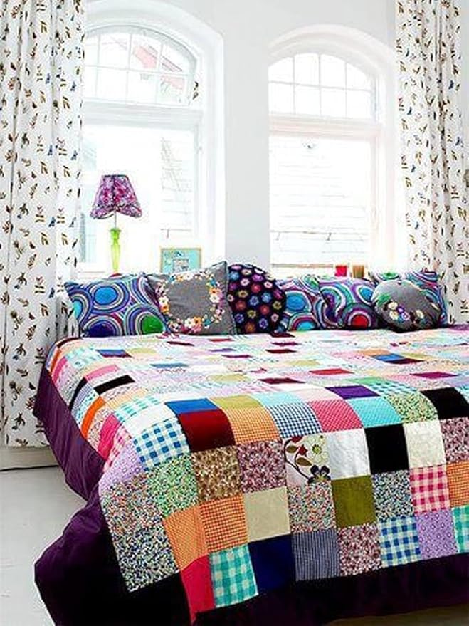 12" x 12" 50 PCS 100% Cotton Fabric Bundles for Quilting Sewing DIY & Quilt Beginners, Quilting Supplies Fabric Squares