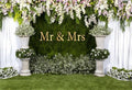 Wedding Arch Flower Backdrop 7x5ft - Mr to Mrs Engagement & Anniversary Photography Background