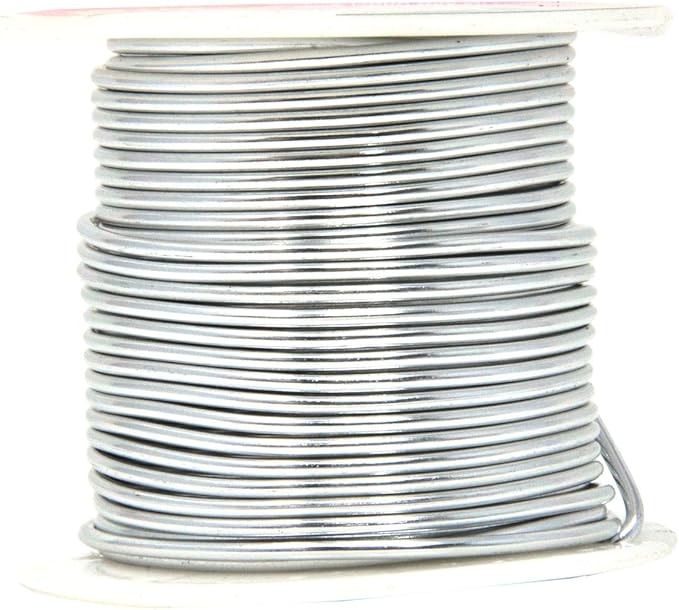 Mandala Crafts 14 Gauge Anodized Aluminum Craft Wire for Jewelry Making – 330 FT Colored Flexible Silver Combo Wire - Bendable for Bonsai Armature Crafting Sculpting