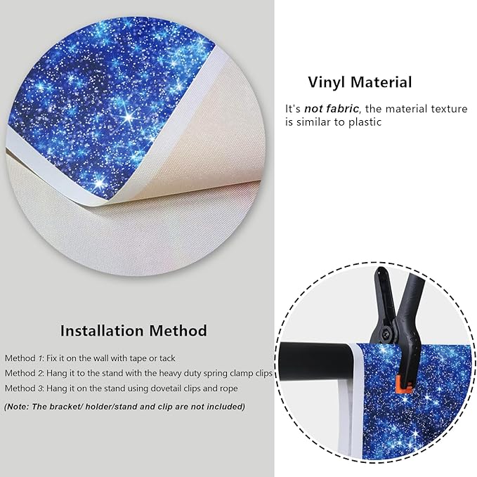 YongFoto Blue Glitter Backdrop 15x10ft Silver Light Spots Navy Blue Sequin Bokeh Photography Background Birthday Bridal Shower Wedding Photography Background Party Banner Decor Portraits Photoshoot