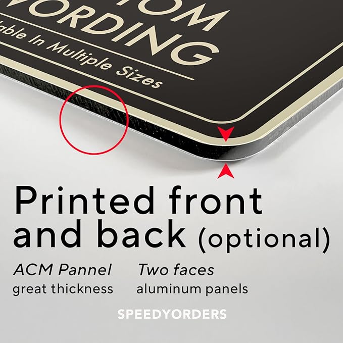 Personalized Custom Decorative Outdoor Metal Signs, Aluminum, Black Charcoal, 18x12 Inches, Waterproof, Made in USA