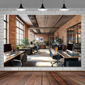 12X10ft Office Video Photo Backdrop Photography Background for Recording Conference, Zoom Home Podcast Backdrops Photo Booth Prop Decorations Wall Decor Tablecloth