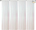 Sugargirl White Iridescent Sequin Backdrop Curtain 4 Panels 2FTx8FT Glitter White Iridescent Background Drapes Sparkle Photography Backdrop for Party Wedding Birthday Wall Decoration