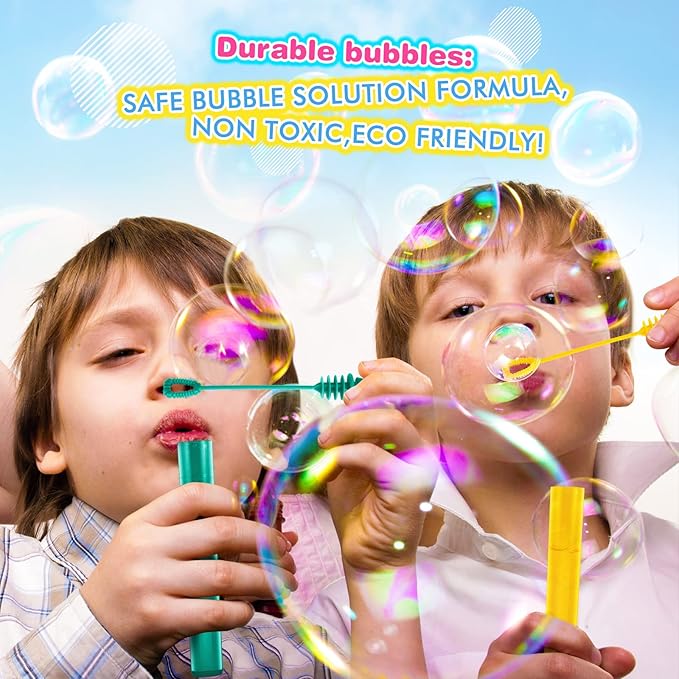 SpringFlower 200 Pieces Mini Bubble Wands, Party Favors Assortment Toys for Kids,Themed Birthday, Halloween, Goodie Bags, Carnival Prizes, Wedding, Bubble Maker Outdoor Gifts for Girls & Boys