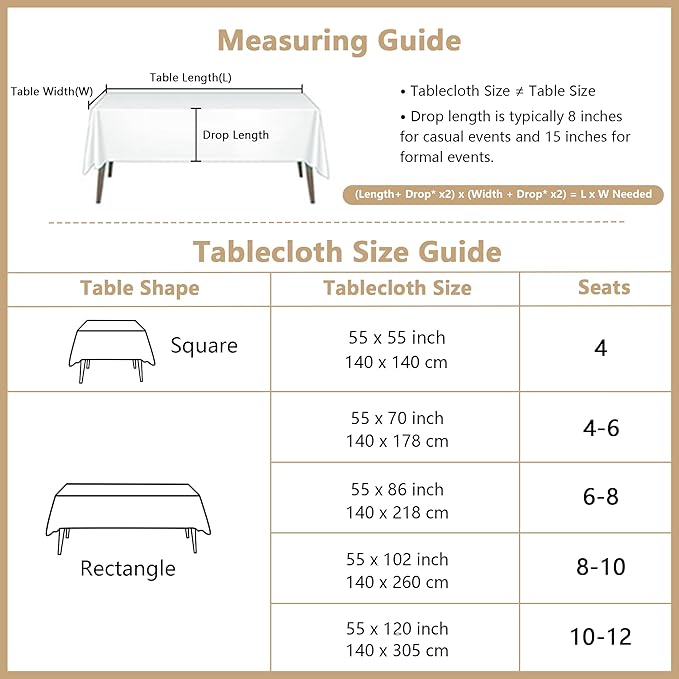 MYSKY HOME Table Cloth, Waterproof Tablecloths for Rectangle Tables, Cotton Rustic Tablecloths, White Table Coths Heavy Duty with Linen Tassels for Kitchen Dining, Party, Holiday, Christmas, 55''x86''