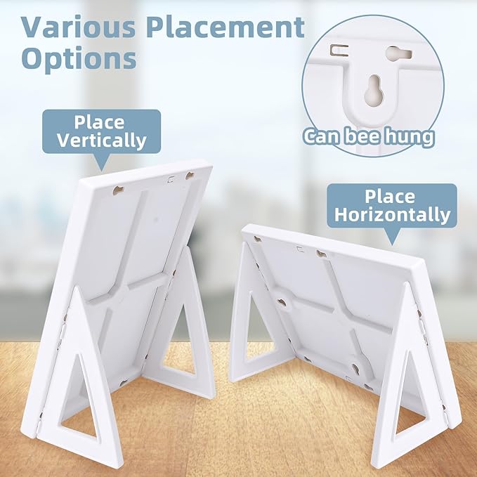 Magnetic Dry Erase Board White Board, 8.3'' x 5.8'', Small Stand-Up or Hangable Desktop Dry Erase White Board, Mini Dry Erase Whiteboard Easel for Desk with One Marker and Two Magnets