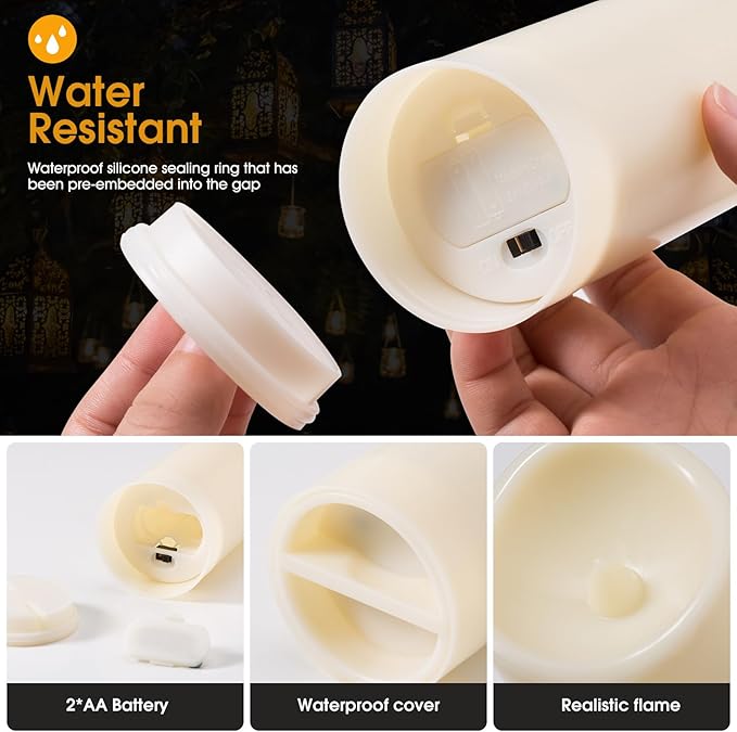 24-Pack LED Flameless Candles with Remote Control - Perfect for Home, Parties, and Special Occasions - Create a Magical Ambiance Effortlessly(Three Sizes)