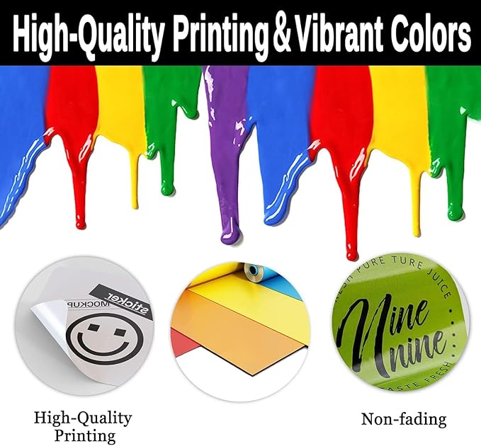 Custom Stickers for Weddings, Birthdays & Businesses - Personalized Labels with Your Logo - Waterproof, Fade and Heat Resistant - Pack of 100-1000 (Wreath C, 1.5 Inch)