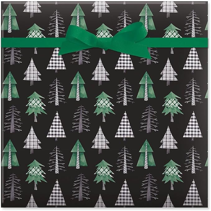Current Christmas Tree Farm Double-Sided Jumbo Rolled Gift Wrap, Premium Semi-Gloss 23-Inch x 32-Foot Wrapping Paper Roll, 61 Square Feet Total