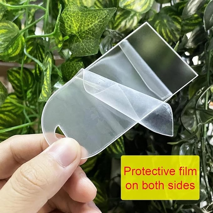 50Pcs Acrylic Place Card for Wedding Frosting Acrylic DIY Table Seating Cards Wedding Supplies with Green Ribbon