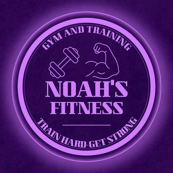 Custom Gym LED Sign – Personalized Color Changing Acrylic Wall Decor for Home Gym, Workout Room, or Man Cave (Gym, 16 INCHES)