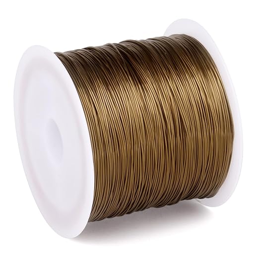 328FT Jewelry Wire 26 Gauge Tarnish-Resistant Copper Beading Wires Roll Bulk for DIY Crafts Jewelry Making, Antique Bronze
