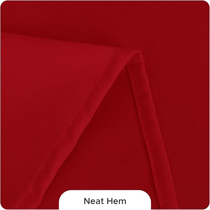 Fitable 8 Pack Round Tablecloths: Stain Resistant Wrinkle Free Circle Table Clothes, Washable Reusable Polyester Table Covers for Wedding Christmas Party Birthday Banquet Reception(Red, 84 Inch)