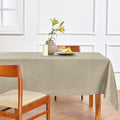 Solino Home Linen Square Tablecloth 52 x 52 Inch - 100% Pure Linen Vintage Khaki Table Throw - Fete, Machine Washable Table Cloth for Fall, Autumn, Thanksgiving