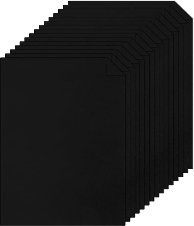 28 Sheets Black Cardstock 8.5 x 11 for Halloween, 92lb Heavyweight Black Construction Paper Card Stock for DIY Cards, Scrapbooking, Greeting Cards, Invitations