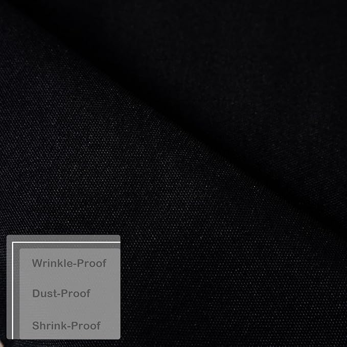 Small Square Black Tablecloth 36 x 36 Inch Polyester Fabric Washable Table Cover Decorative Wrinkle Resistant Solid Color Table Cloth for Kitchen Dinning Party Wedding Camping