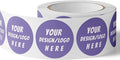 150 Custom Circle/Square BOPP Roll Labels- Personalized Stickers for Business Logo, Party, Wedding Favor, Baby Shower-Any Design Text + Image, Matte/Gloss Finish (1.5 Inch Circle)