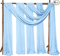 8 Panels Wedding Arch Draping Fabric 28"x20Ft Wedding Arch Drapes Chiffon Fabric Drape Sheer Backdrop Curtain for Nuptials Party Swag Ceremony Birthday Arbor Drapery Reception Ceiling Décor(Baby Blue)