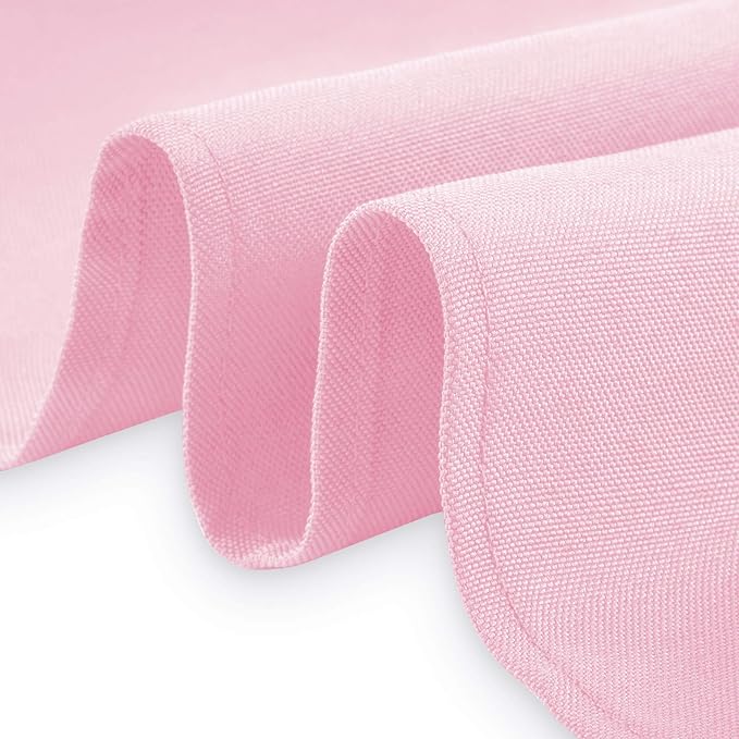 Lann's Linens - 10 Premium 90" x 132" Tablecloths for Wedding/Banquet/Restaurant - Rectangular Polyester Fabric Table Cloths - Pink