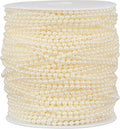 164 Feet Faux Pearl Beads Garland 3mm Craft String Pearls for Wedding Centerpiece Christmas Tree and Flowers Decoration DIY(Ivory)