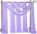 6 Panels Lavender Wedding Arch Drapery 28" x20Ft Wedding Arch Draping Fabric Chiffon Fabric Drape Sheer Backdrop Curtain for Weddings Party Swag Ceremony Birthday Arbor Drapery Reception Ceiling Décor