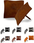 50 Pack 2" Square Head Iron Clavos Decorative Nails – Rusted – Handmade Rustic Square Fasteners for Farmhouse Shutters, Faux Wood Beams, Barn Doors, Shutters, and Gates – Ornamental Wood Accent
