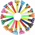25 PCS Party Blower Blowouts Noisemakers Funny Blow Horns Colorful Birthday Blow Horns Whistles New Years Party Noisemakers Whistles Favors Noise Makers