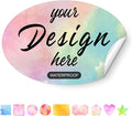 Custom Stickers Personalized Labels - Customized Stickers with Any Design Image Logo Text,Custom Stickers for Business Logo,Custom Thank You Label Stickers,100 Labels (Oval,5"x2")