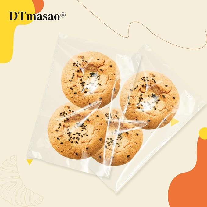 6x9 Inches 200 Pcs Self Sealing Cellophane Bags Clear Cookie Bags Resealable Cellophane Bag for Packaging Gifts,Cookies,Favors,Products,Candy