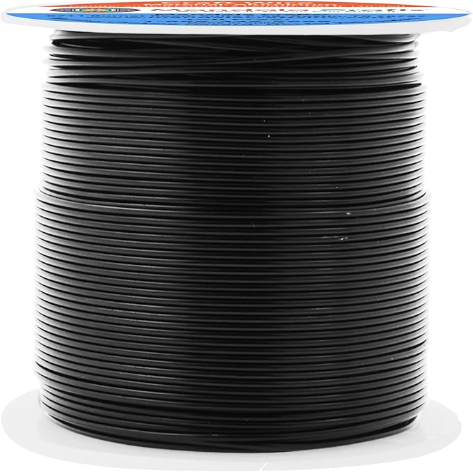 Mandala Crafts 12 14 16 18 20 22 Gauge Anodized Jewelry Making Beading Floral Colored Aluminum Craft Wire (20 Gauge, Black)