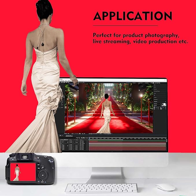 Red Photography Backdrop for Photoshoot, Photo Backdrop Curtain, Perfect Red Backdrops for Party Portrait Photoshoots Video Studio 5FTx7FT