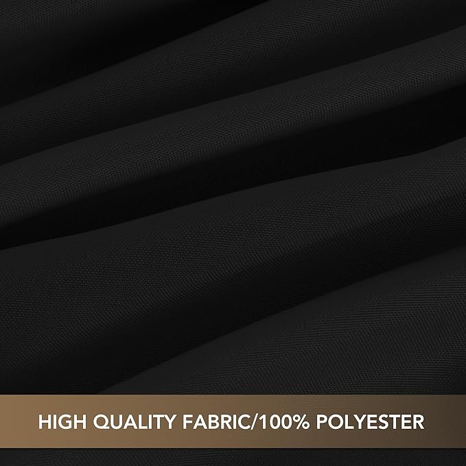 sancua Black Square Tablecloths 70x70 Inch - Fabric Table Cloth for Square or Round Tables, Washable Polyester Table Cover for Outdoor Party, Birthday, Decorative Display Tables