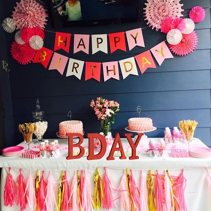 TONIFUL 8 Inch Red Glitter Letter D Table Centerpiece A-Z Red Birthday Party Decorations,Red Alphabet D for Birthday,Chrismas,Graduation,Bridal Shower,Wedding,Anniversary Party Supplies