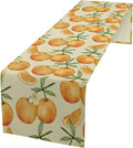 Spring Summer Orange Citrus Table Runner Watercolor Sweet Fruit Botanical Print Dinner Runner for Farmhouse Baby Shower Party Holiday Home Kitchen Dining Table Decor 13x108