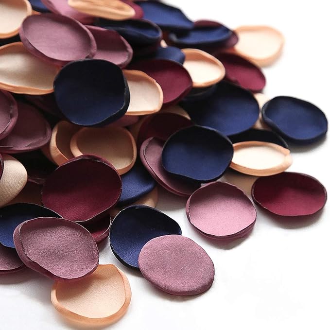 Floroom 300pcs Rose Petals Burgundy Maroon Faux Silk Flower Petals for Wedding Flower Girl Basket Aisle Runner Scatter Table Centerpieces Party Confetti Decoration Romantic Night Favors Home Decor