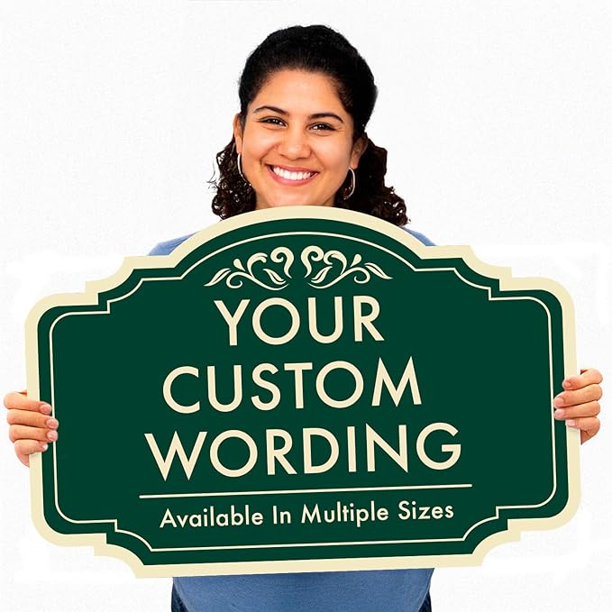 Personalized Green Outdoor Metal Sign, 30x24 In, Waterproof, USA Made