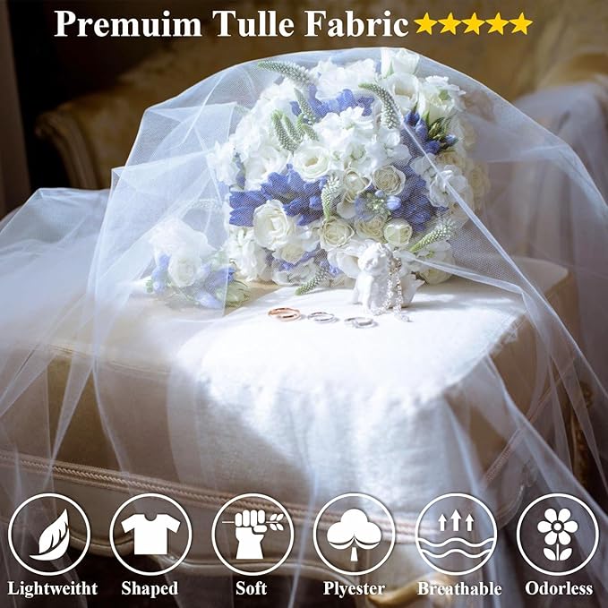 54" by 20 Yards Black Tulle Fabric Rolls - Tutu Spool Bolt for DIY Wedding Decoration, Baby Shower Tutu Skirt, Gift Wrapping - Large Matte Tulle, Roll Packaging