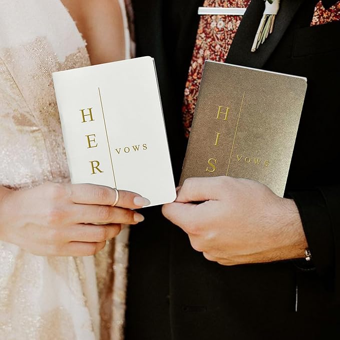 Vow Books His and Hers Wedding Vow Books Bride and Groom Vow Books Wedding Essentials Wedding Accessories(TR-HH-Terracotta)