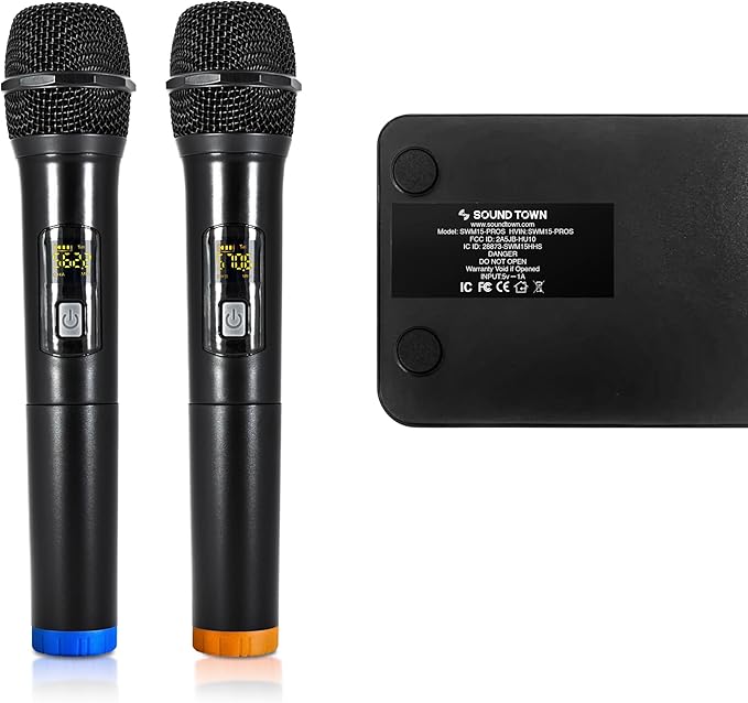 Sound Town 16 Channels Wireless Microphone Karaoke Mixer System, Supports HD ARC, Optical (Toslink), Smart TV, Media Box, PC, Bluetooth, Soundbar, Receiver, AUX (SWM15-PROS)