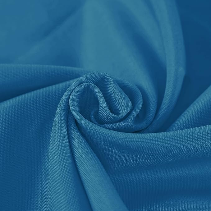 Rectangle Tablecloth 90x156 inch Washable Polyester Fabric Table Cloth for Wedding Party Dining Banquet Decoration（90x156, Mediterranean Blue）
