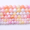 Colorful Rice Topaz Stone Beads Gemstone Round Crystal Energy Jade Beads Stone Beads for Jewelry Making DIY Bracelet Necklace Jewelry Making 1 Strand 15.5inch 4MM