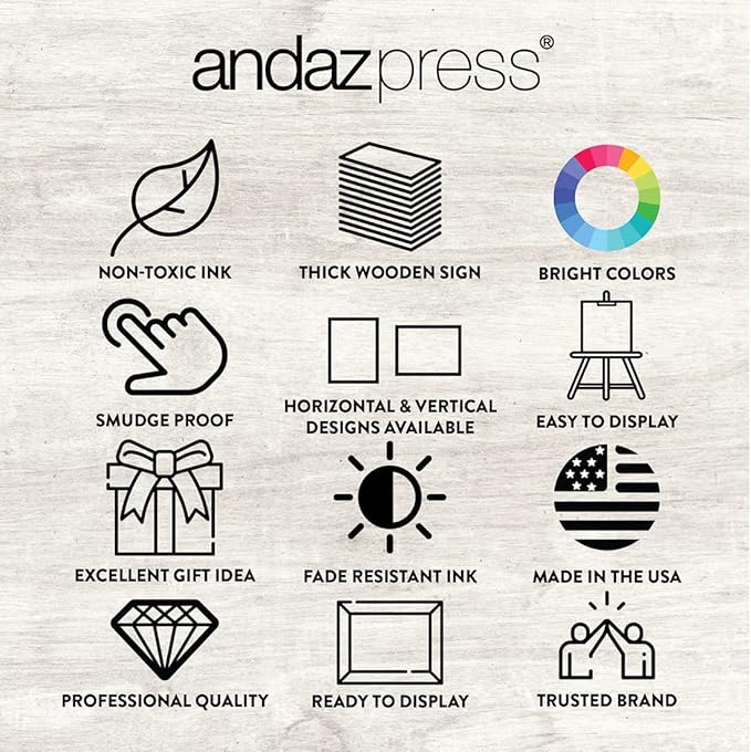 Andaz Press Large Wooden Welcome Sign for Wedding Rustic Welcome Sign 16" x 20" Custom Names Date & Location Modern Wedding Signage English Oak MDF Wood Finish Wedding Reception Indoor Outdoor Signs
